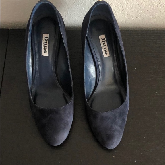 Dune London Shoes - Dune London closed toe wedges navy and brown 38